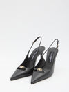 slingback pumps in silk nappa