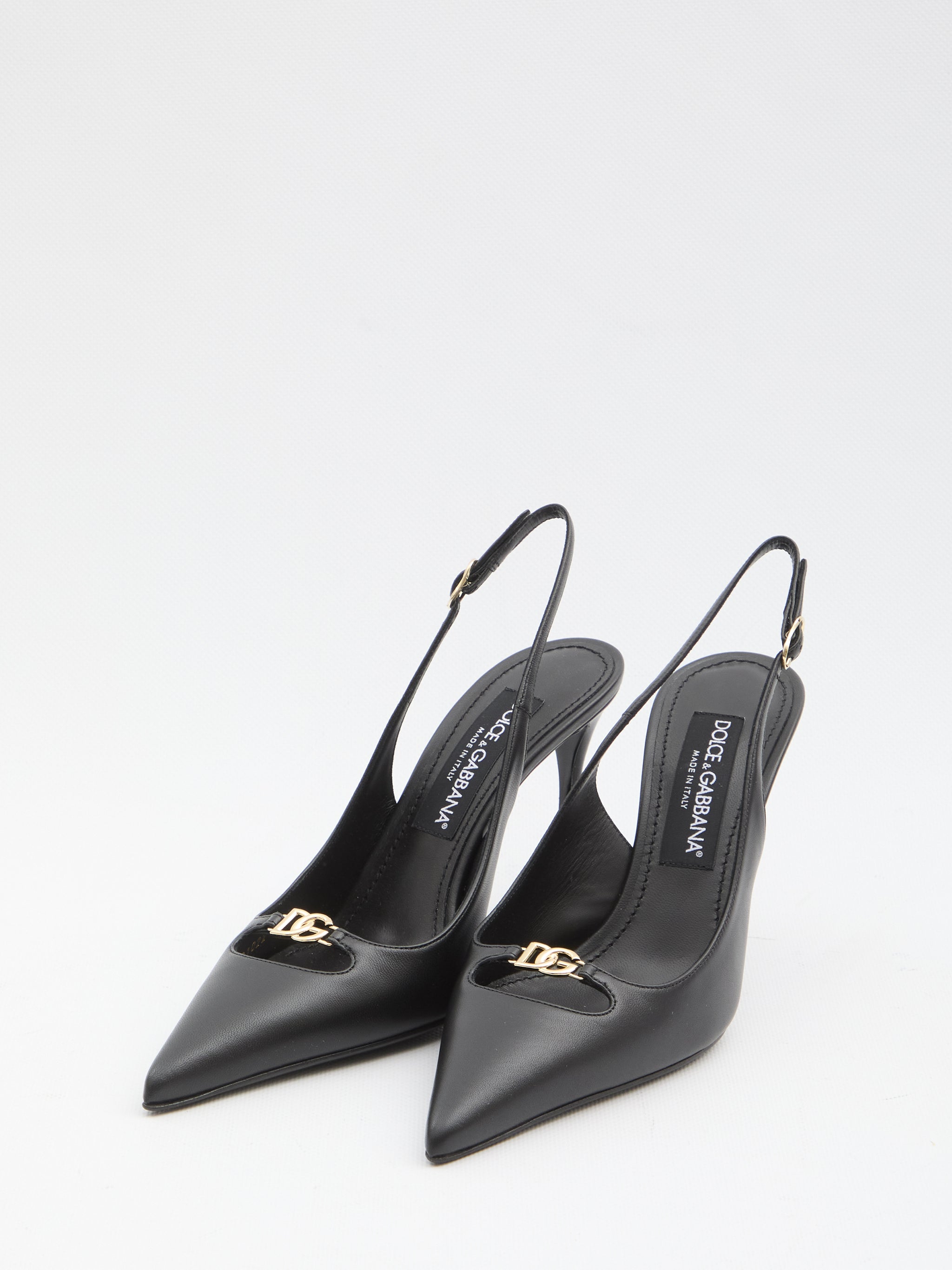 slingback pumps in silk nappa