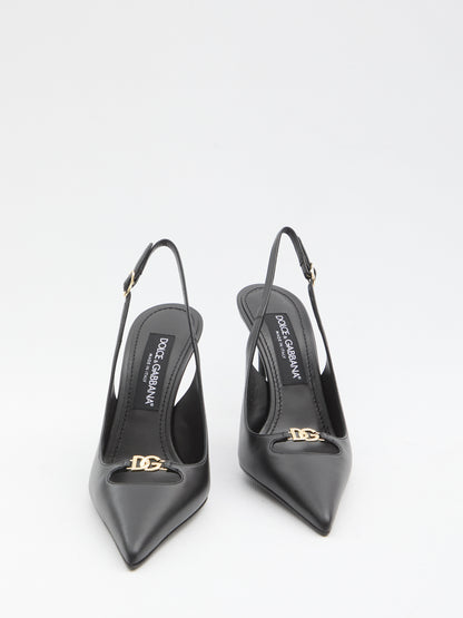 DOLCE&amp;GABBANA 36 slingback pumps in silk nappa