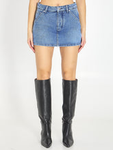 ALEXANDER WANG 26 denim carpenter mini skort 