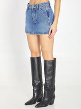ALEXANDER WANG 26 denim carpenter mini skort 