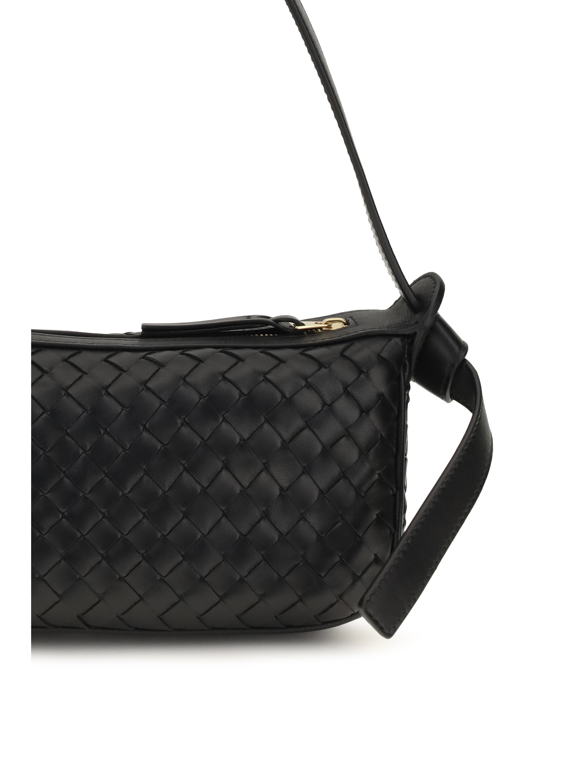 intrecciato leather shoulder bag