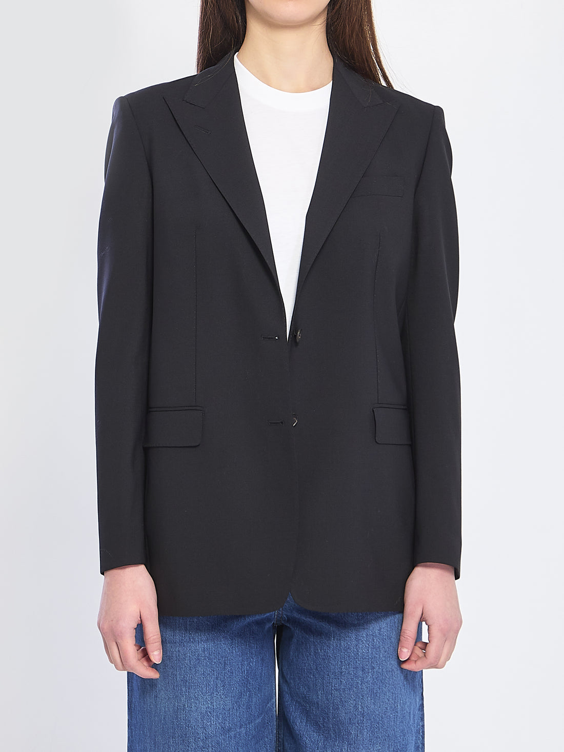 TAGLIATORE 38 single-breasted bi-stretch wool jacket