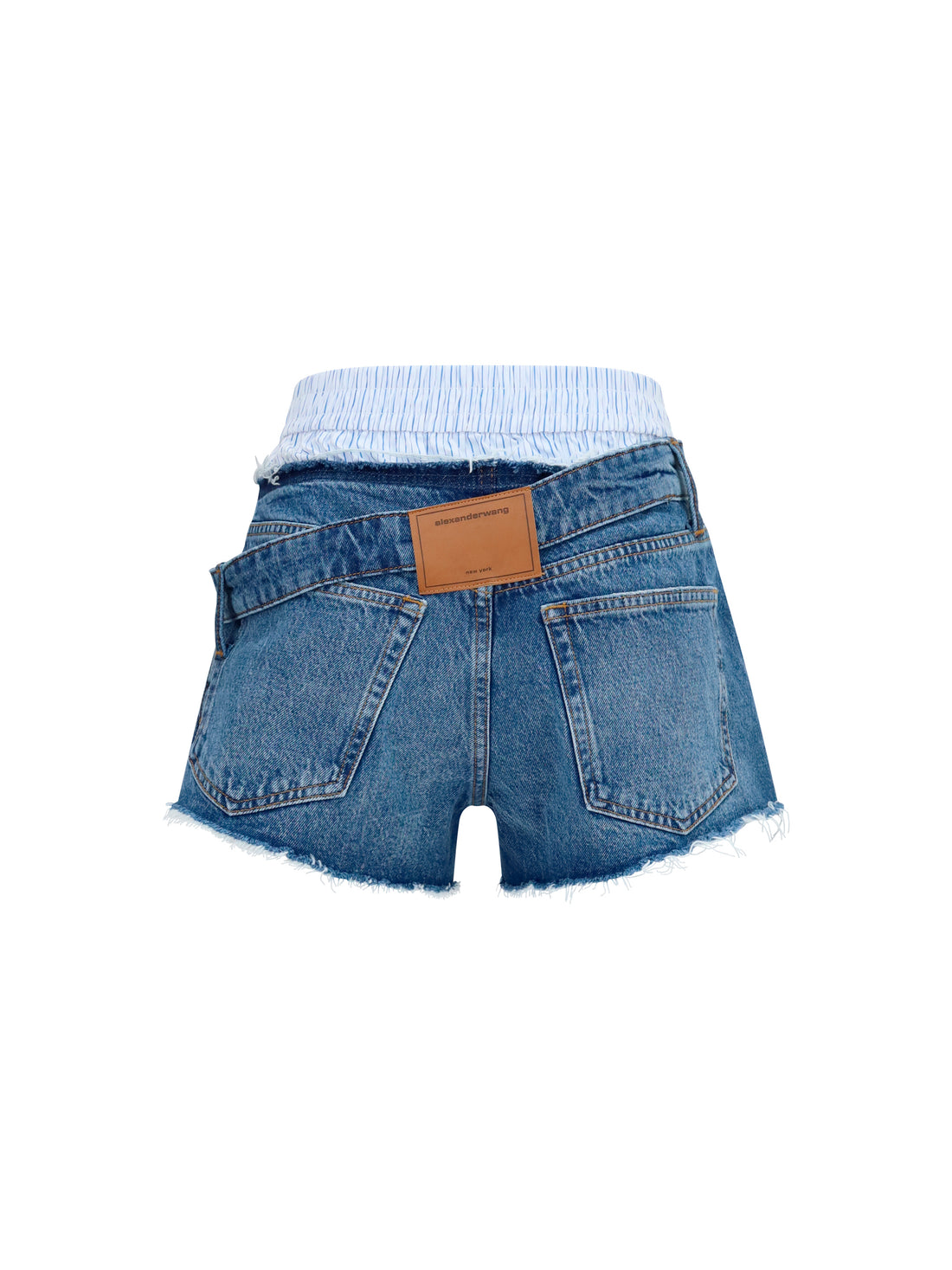 ALEXANDER WANG 24 denim shorts with boxer detail