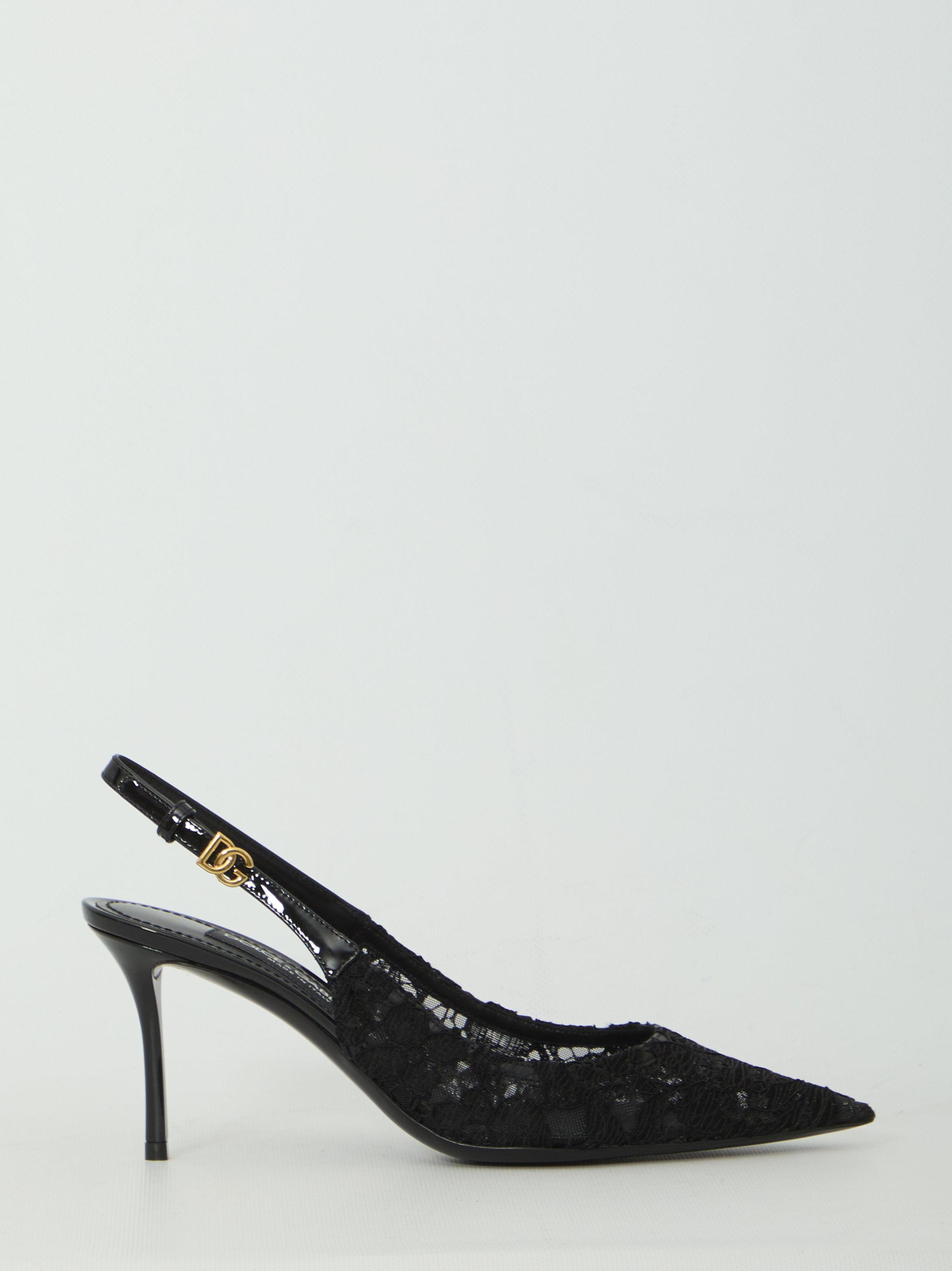 taormina lace slingback pumps
