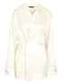 BALENCIAGA 36 ivory wrap shirt 