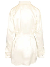 BALENCIAGA 36 ivory wrap shirt 