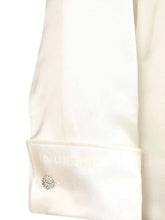 BALENCIAGA 36 ivory wrap shirt 