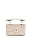 small leather rockstud spike handbag