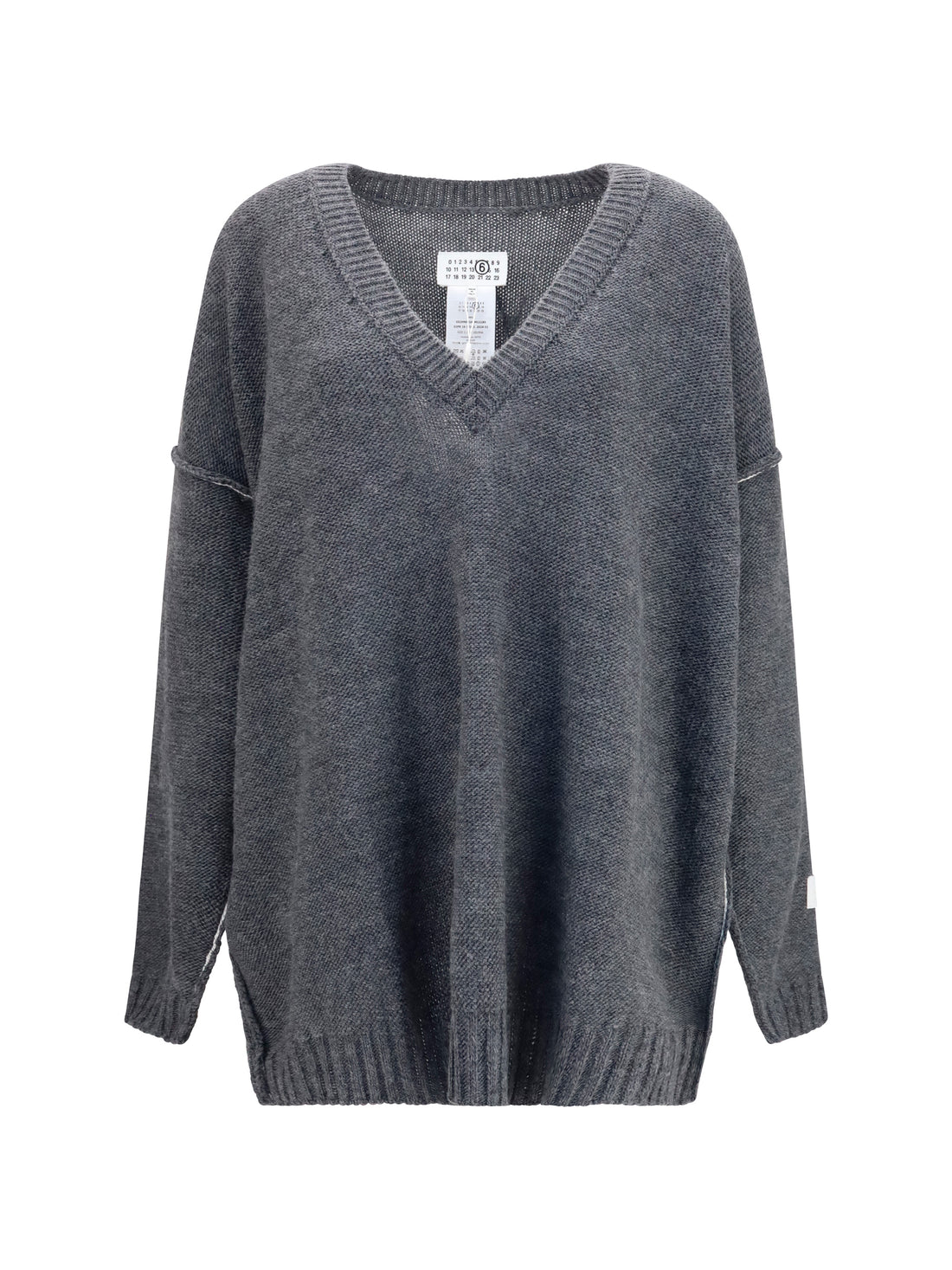 MM6 M oversized v-neck sweater