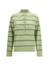 DRIES VAN NOTEN M merino wool striped polo sweater