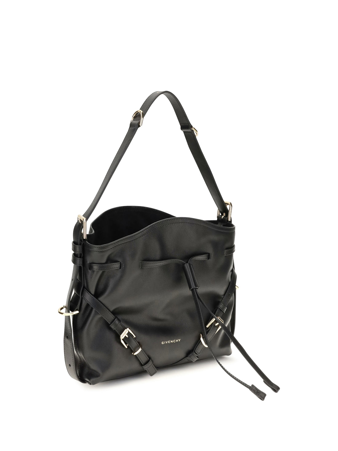 GIVENCHY OS small voyou bucket handbag in glossy leather