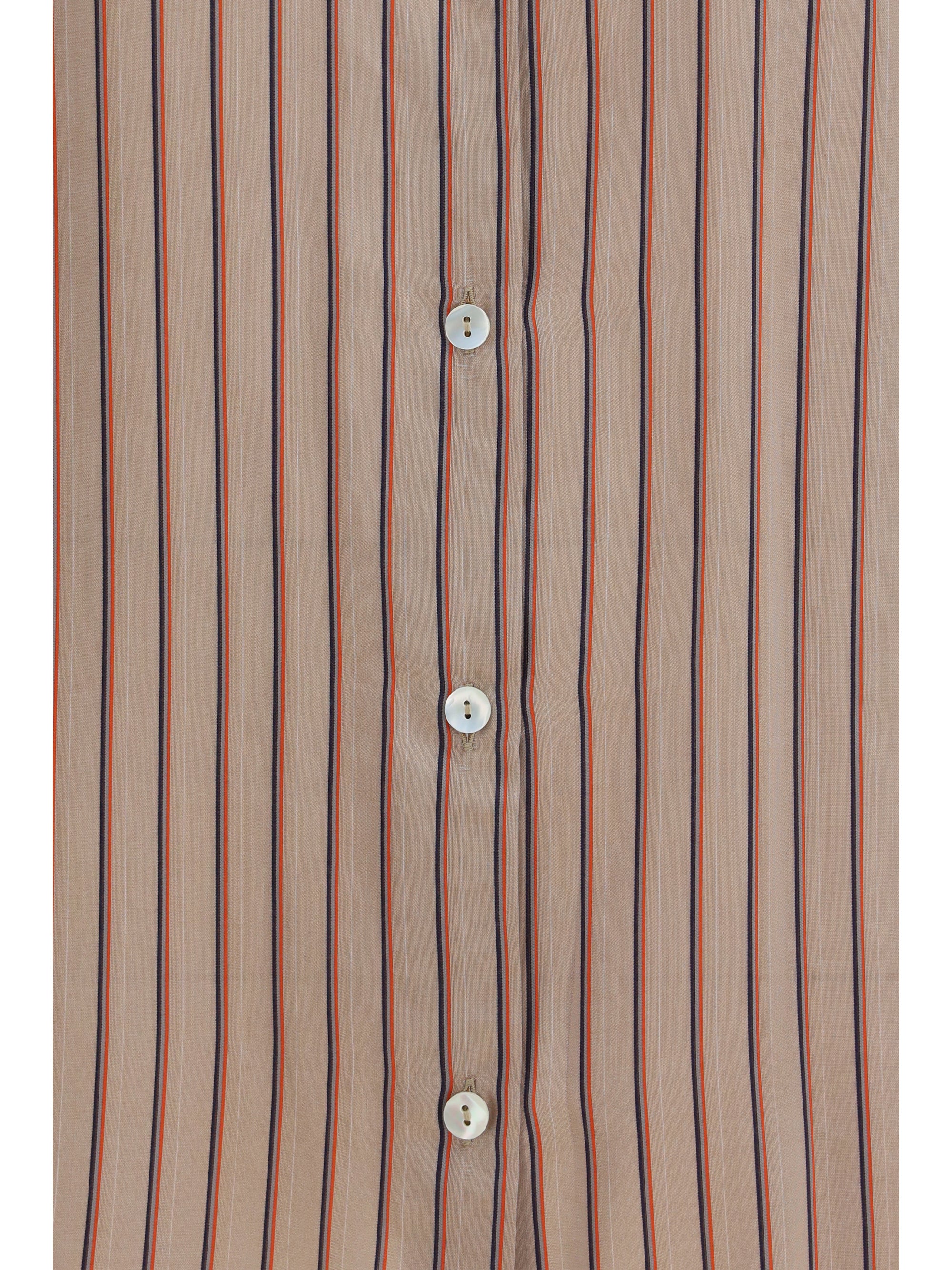 silk blend striped shirt