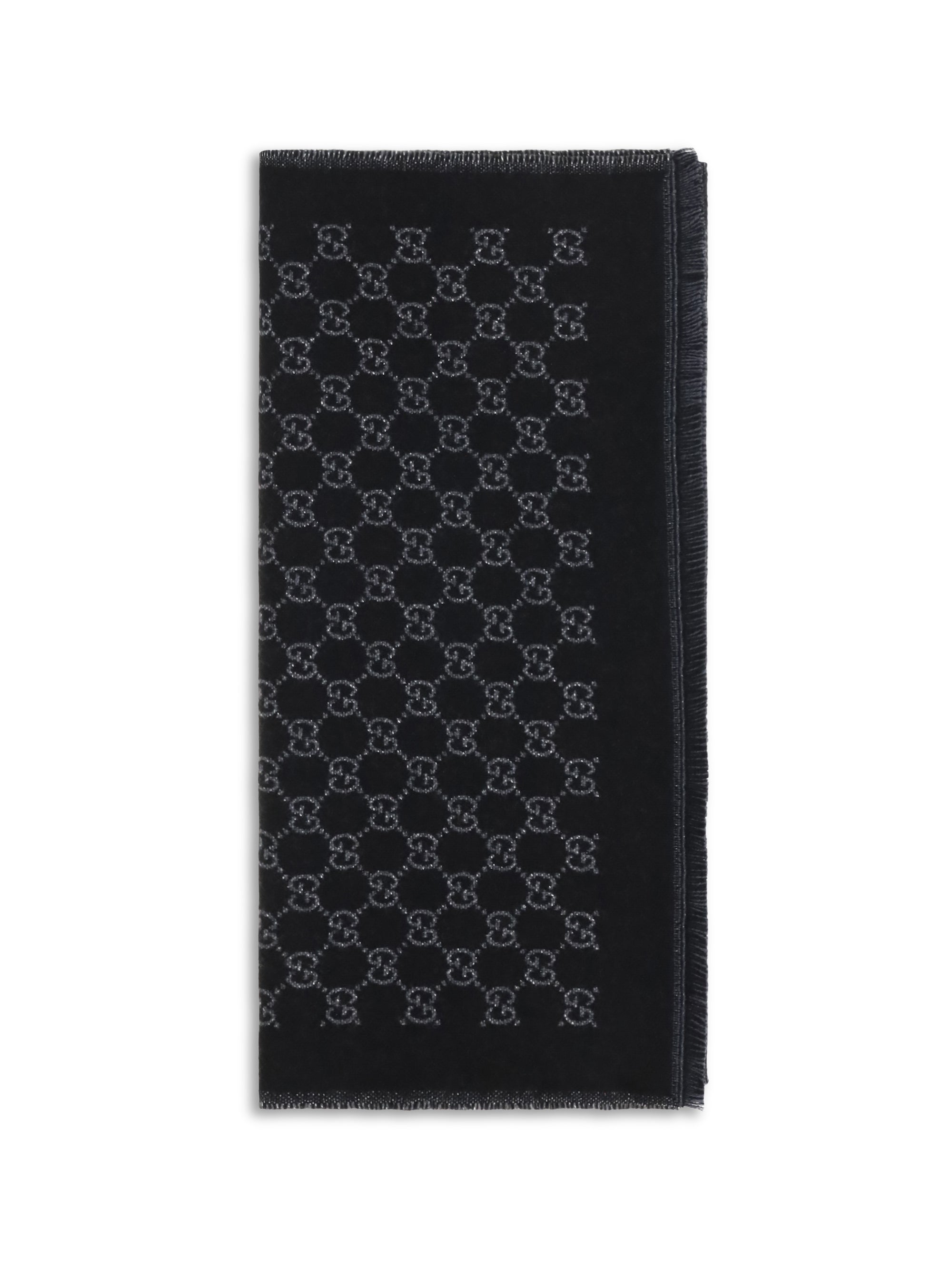 miss stenny gg monogram wool scarf