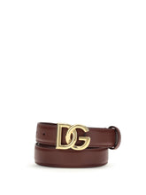 DOLCE & GABBANA 80 calfskin belt with dg logo