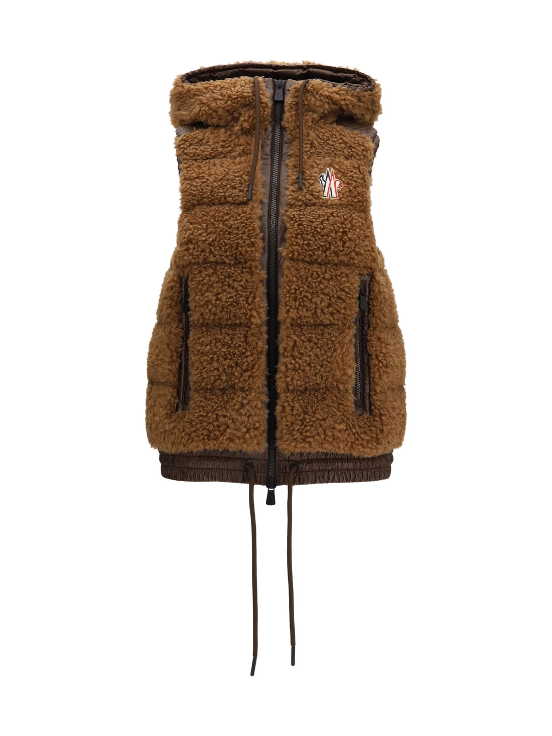 MONCLER GRENOBLE S wool-effect padded zip-up vest