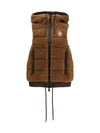 wool-effect padded zip-up vest