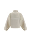 high-neck fleece jacket