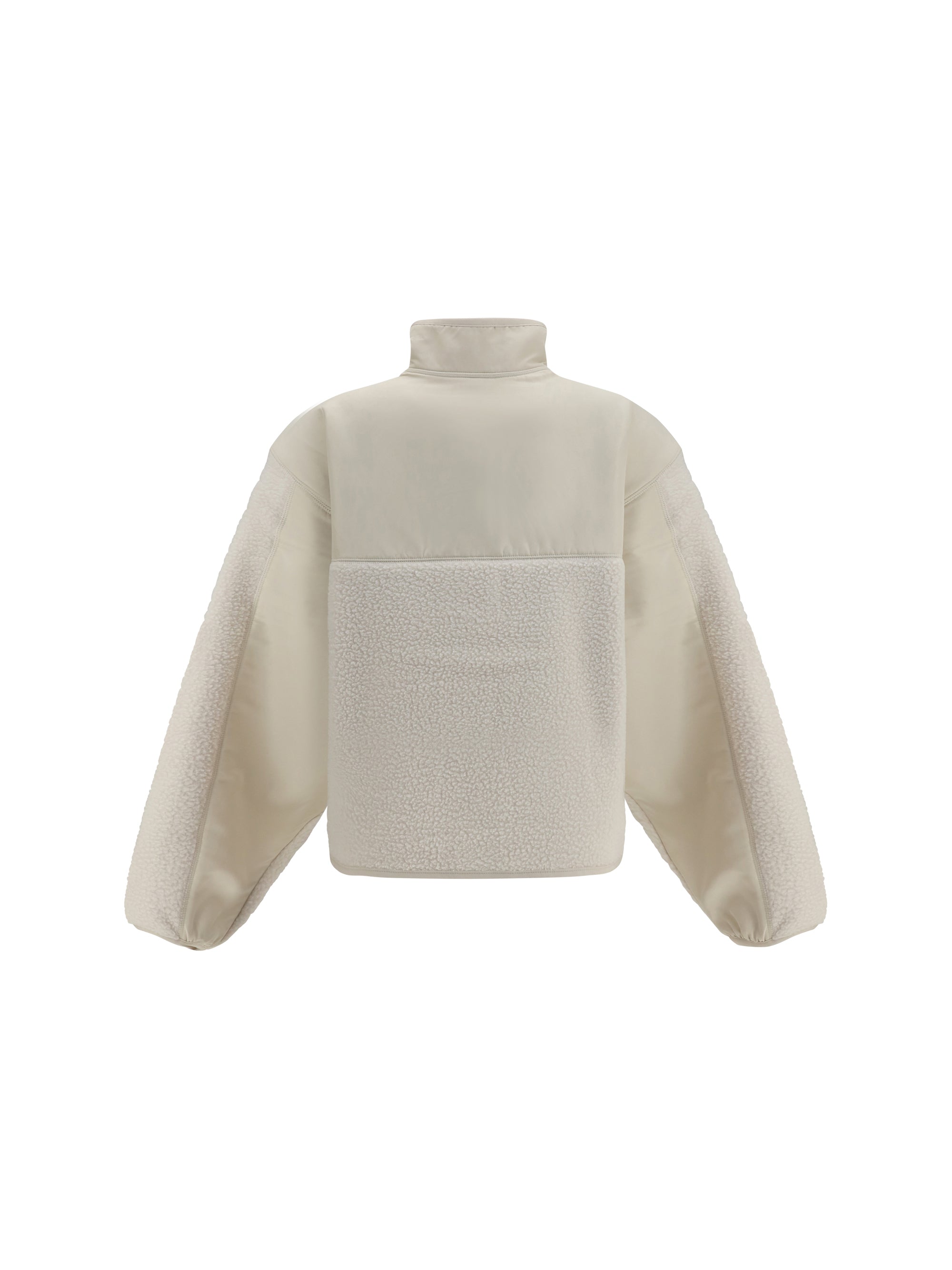 high-neck fleece jacket