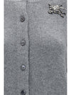 wool and cashmere equestrian knight logo cardigan