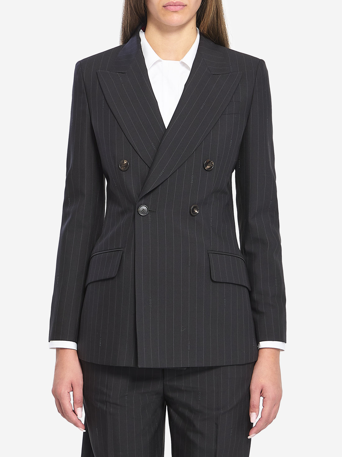 GUCCI 40 double-breasted wool jacket