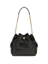 quilted drawstring charlie shoulder bag