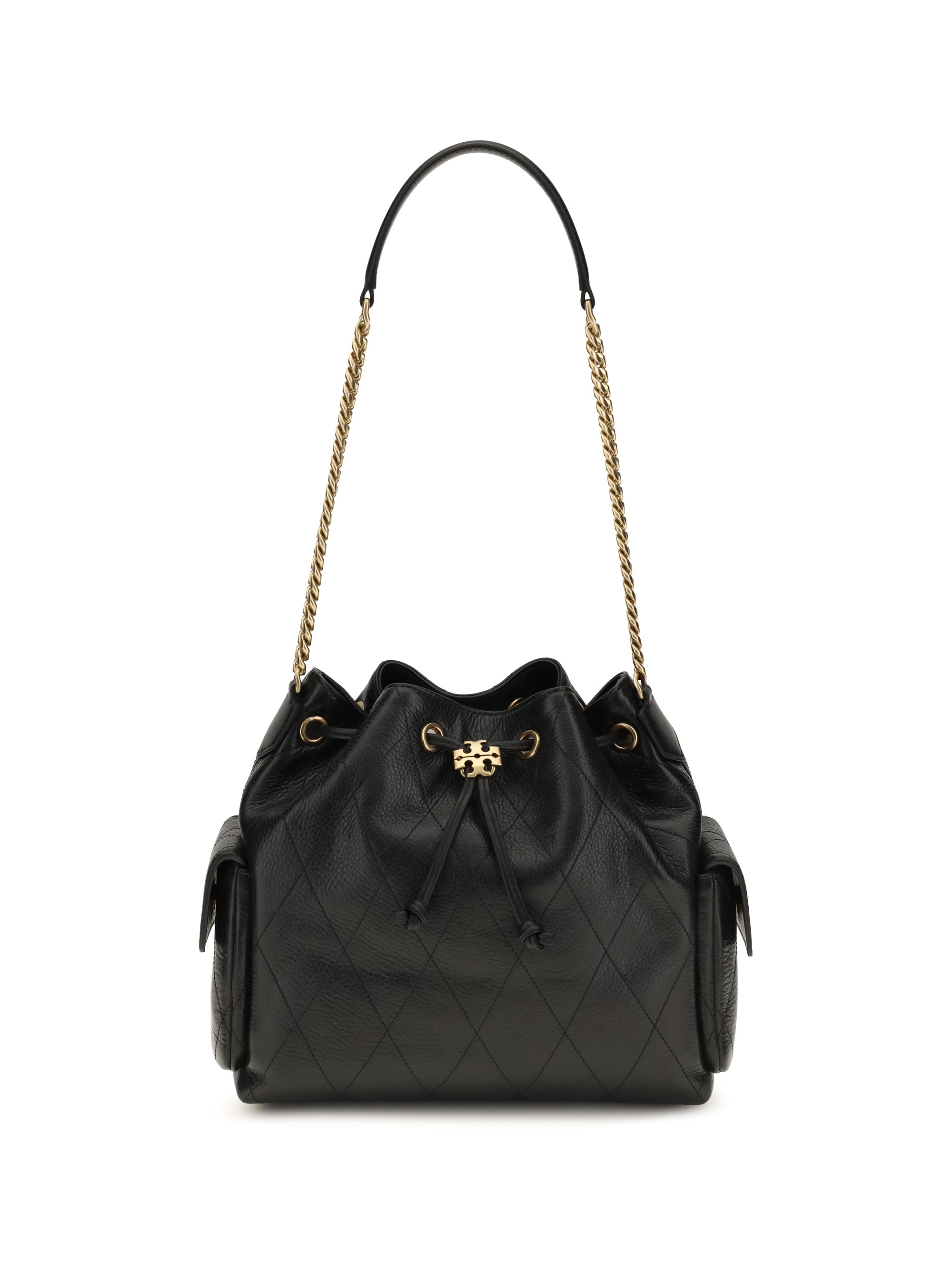 quilted drawstring charlie shoulder bag
