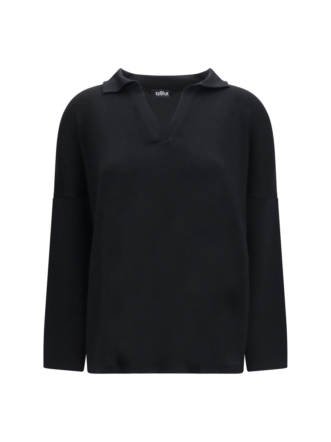 ELLA M wool polo collar sweater