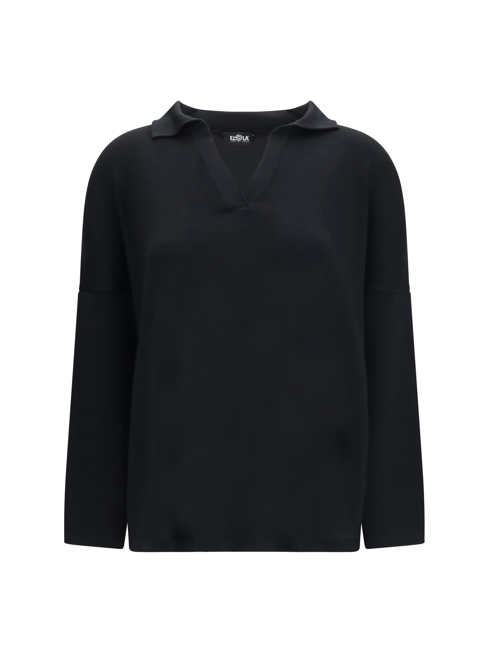 wool polo collar sweater