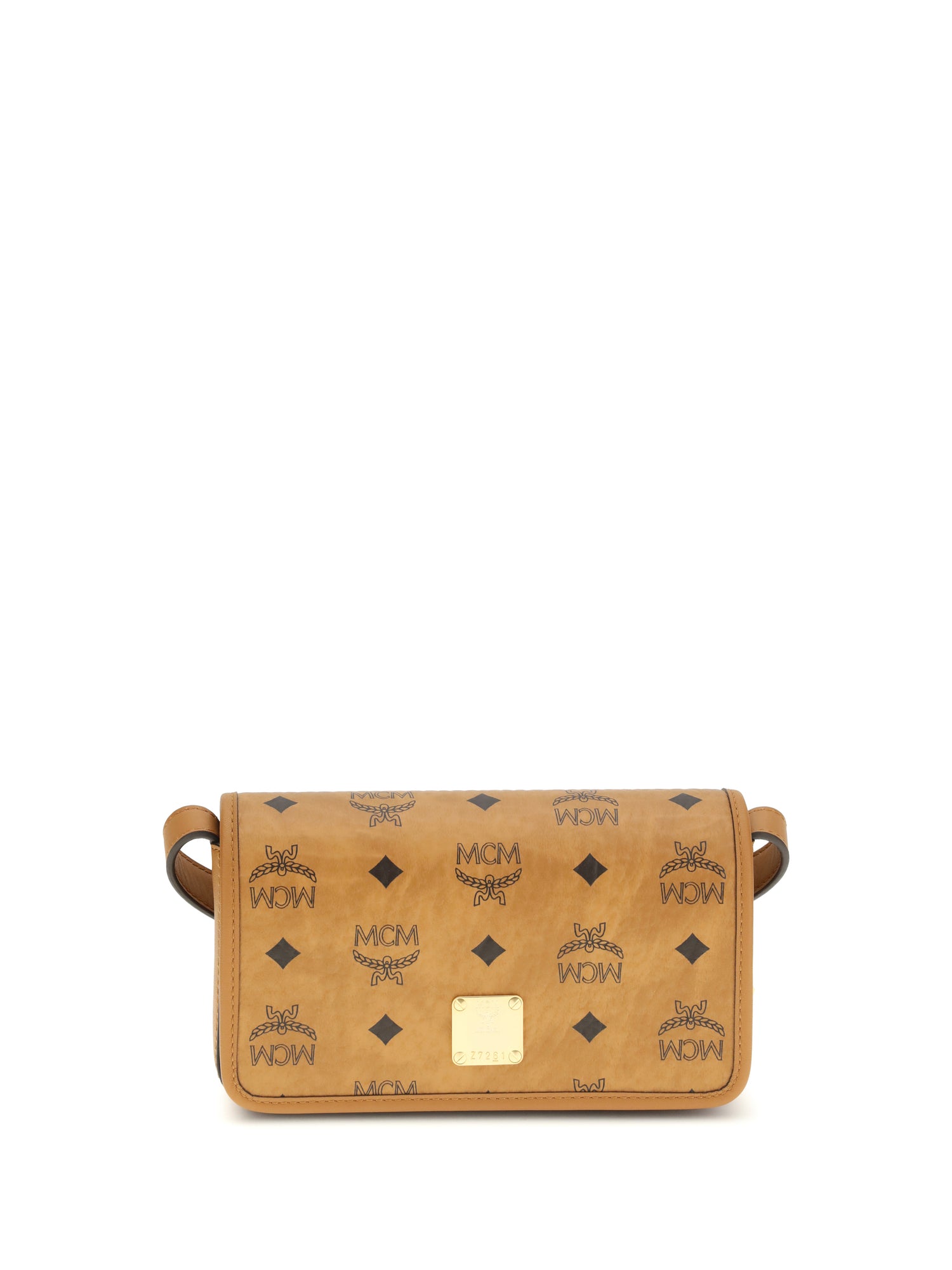 MCM OS printed canvas shoulder bag