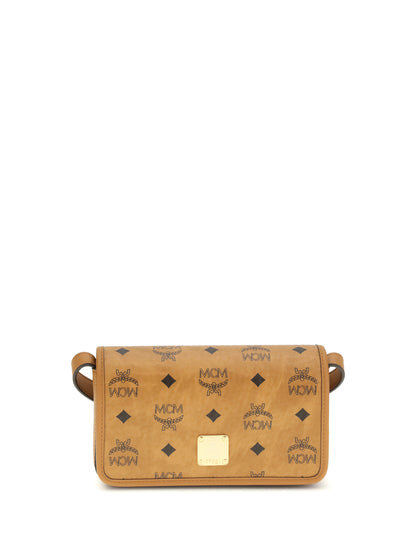 MCM OS printed canvas shoulder bag