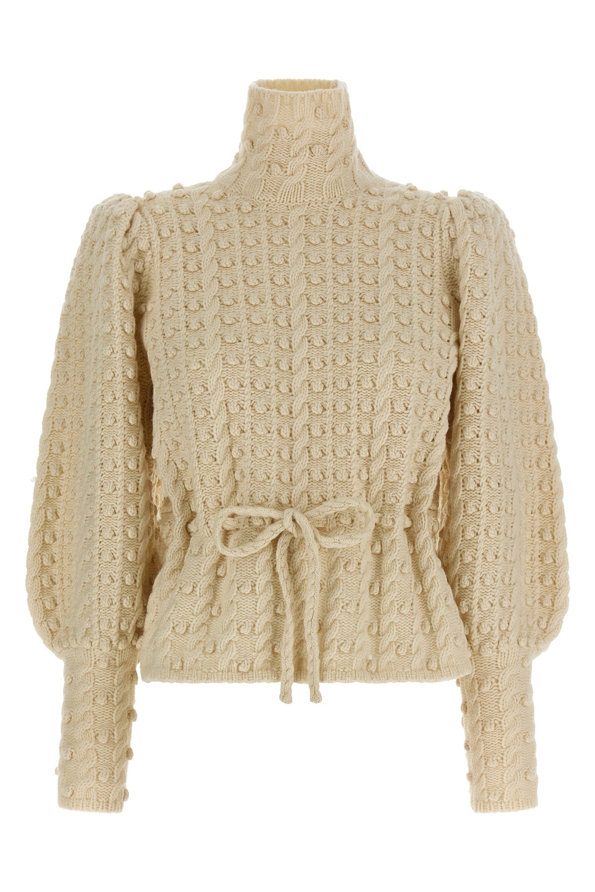 the zimmermann valiant wool bauble knit defines sculptural knitwear through a fu