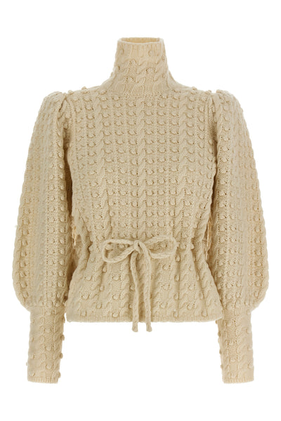 the zimmermann valiant wool bauble knit defines sculptural knitwear through a fu