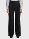 wool chalk stripe trousers