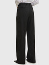 wool chalk stripe trousers