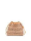 raffia drawstring shoulder bag