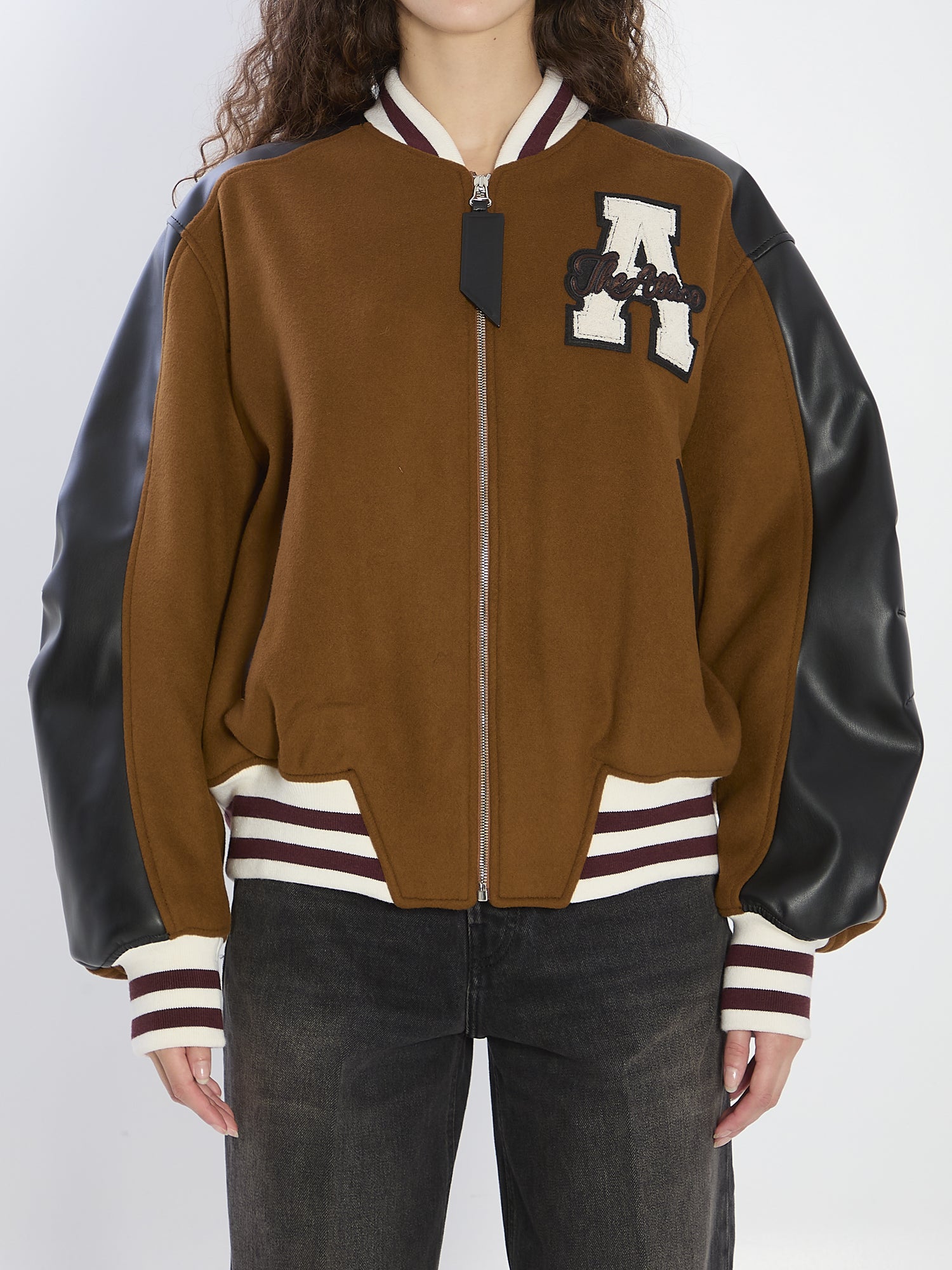 THE ATTICO 38 camel bomber jacket