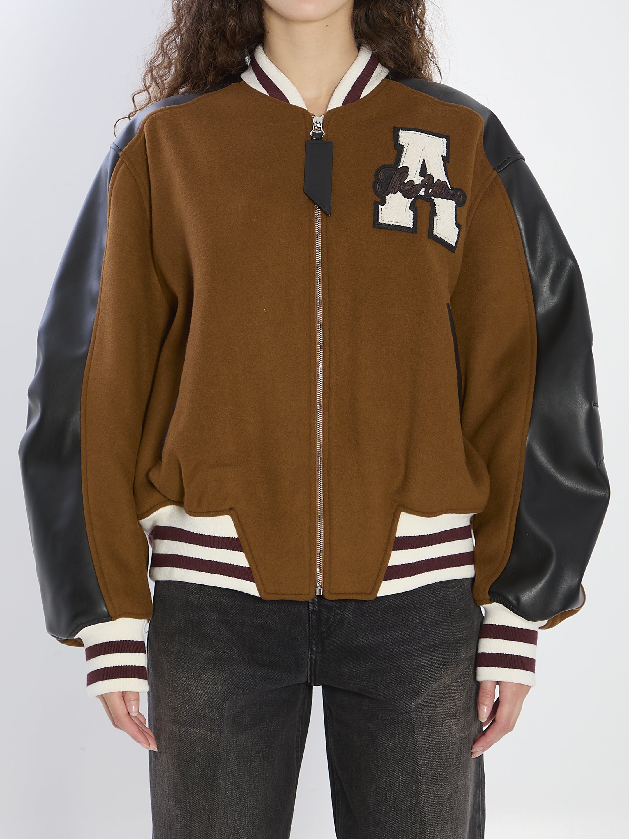 THE ATTICO 38 camel bomber jacket