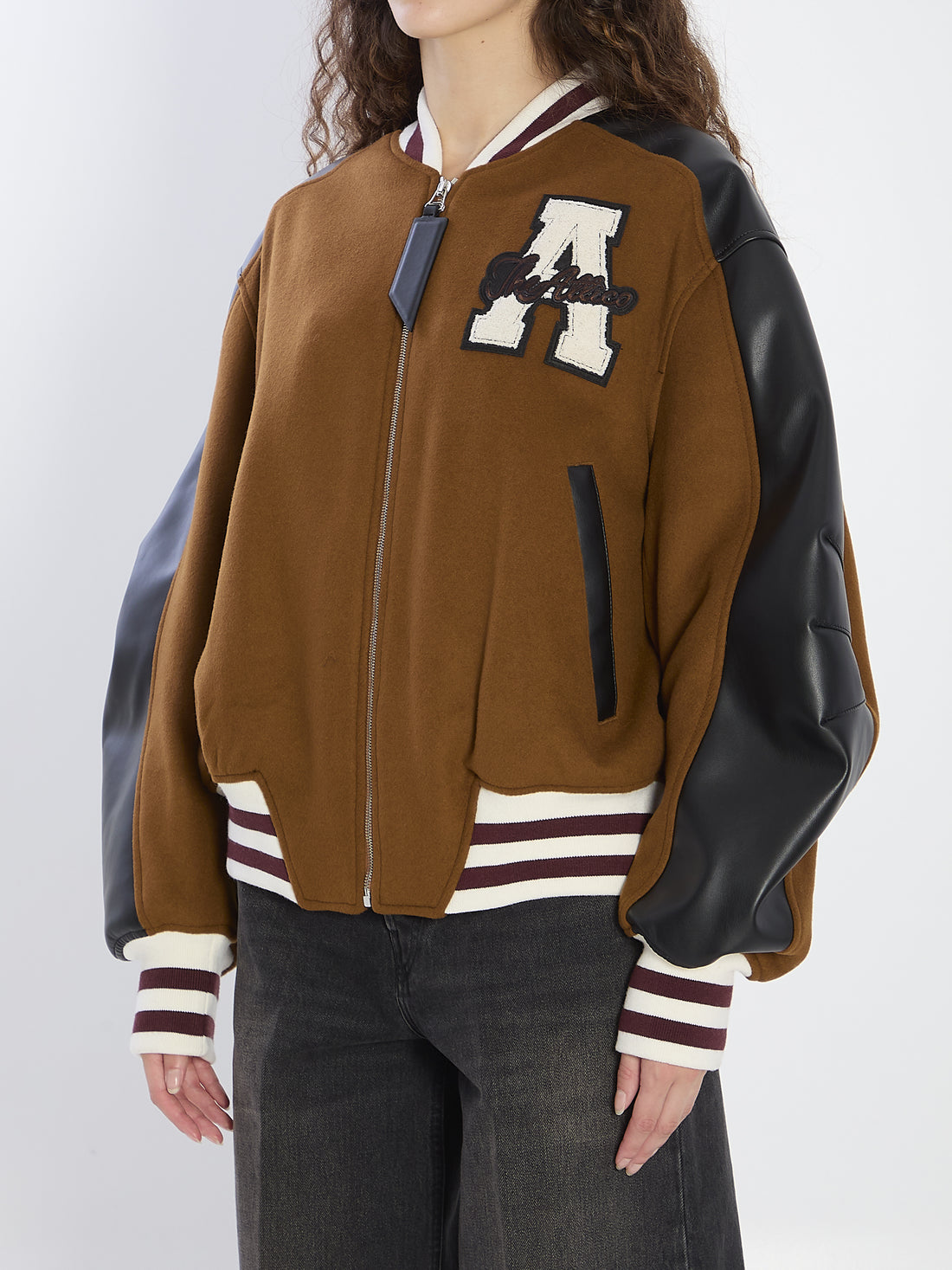THE ATTICO 38 camel bomber jacket