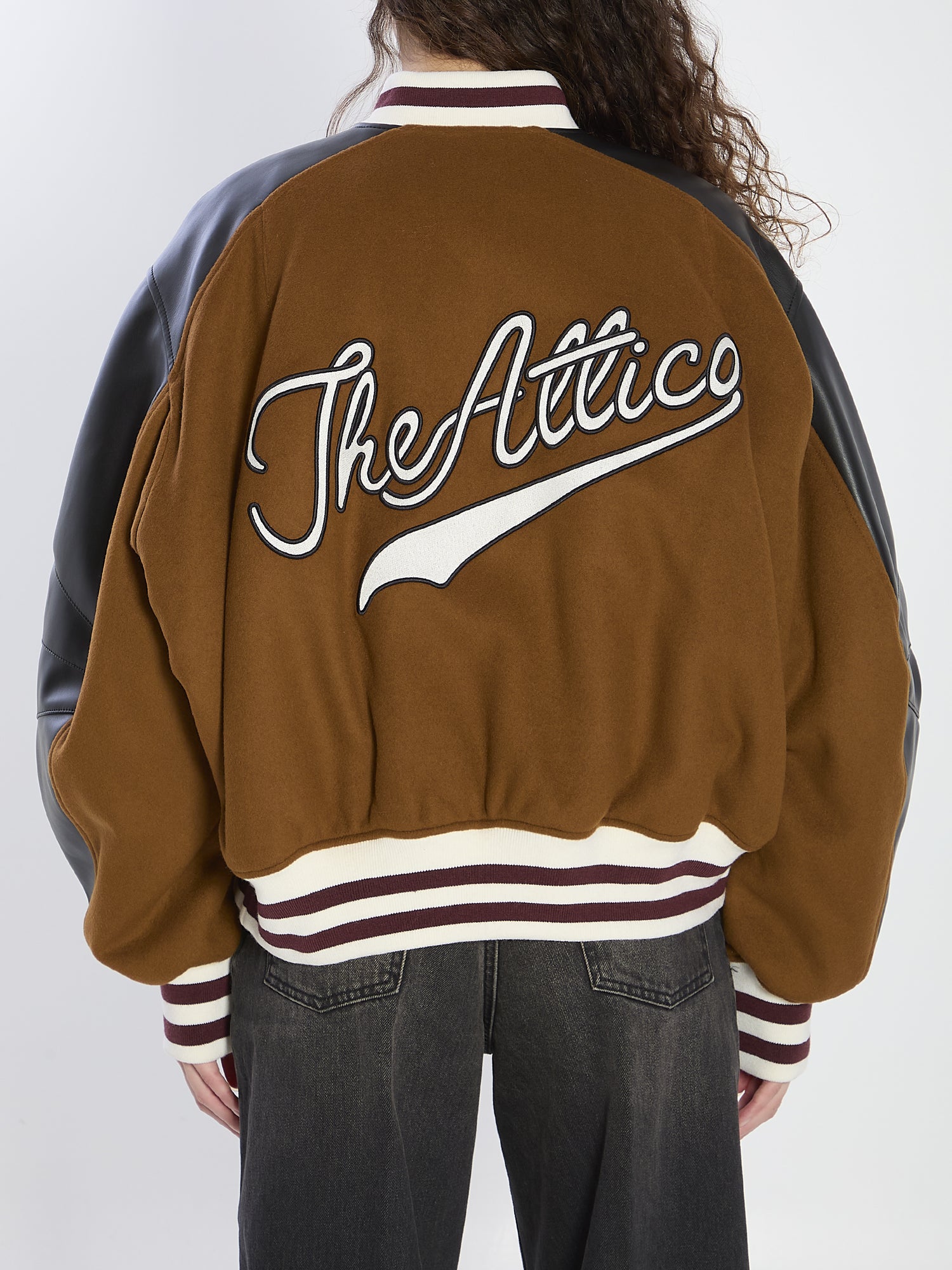THE ATTICO 38 camel bomber jacket