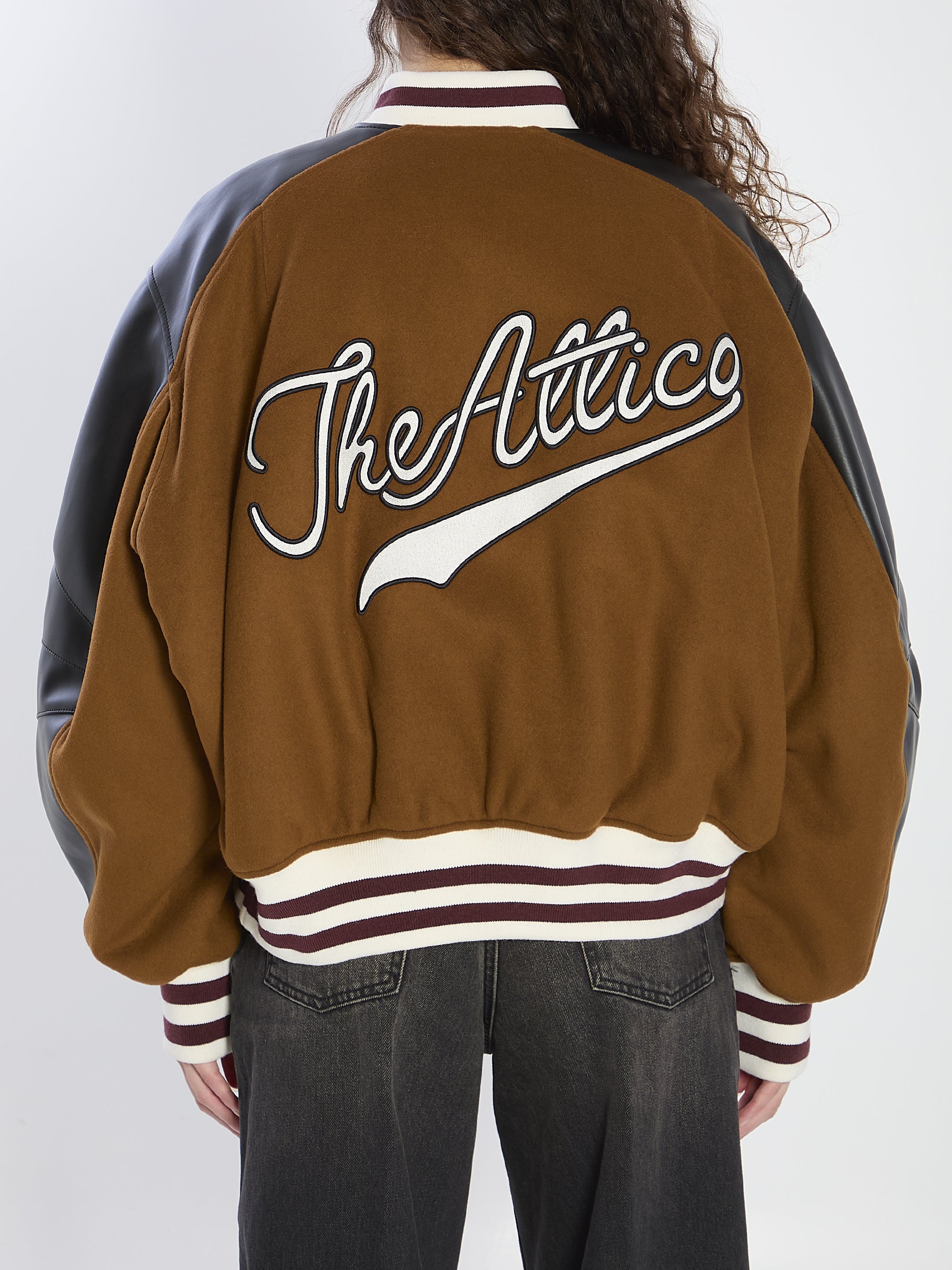 THE ATTICO 38 camel bomber jacket