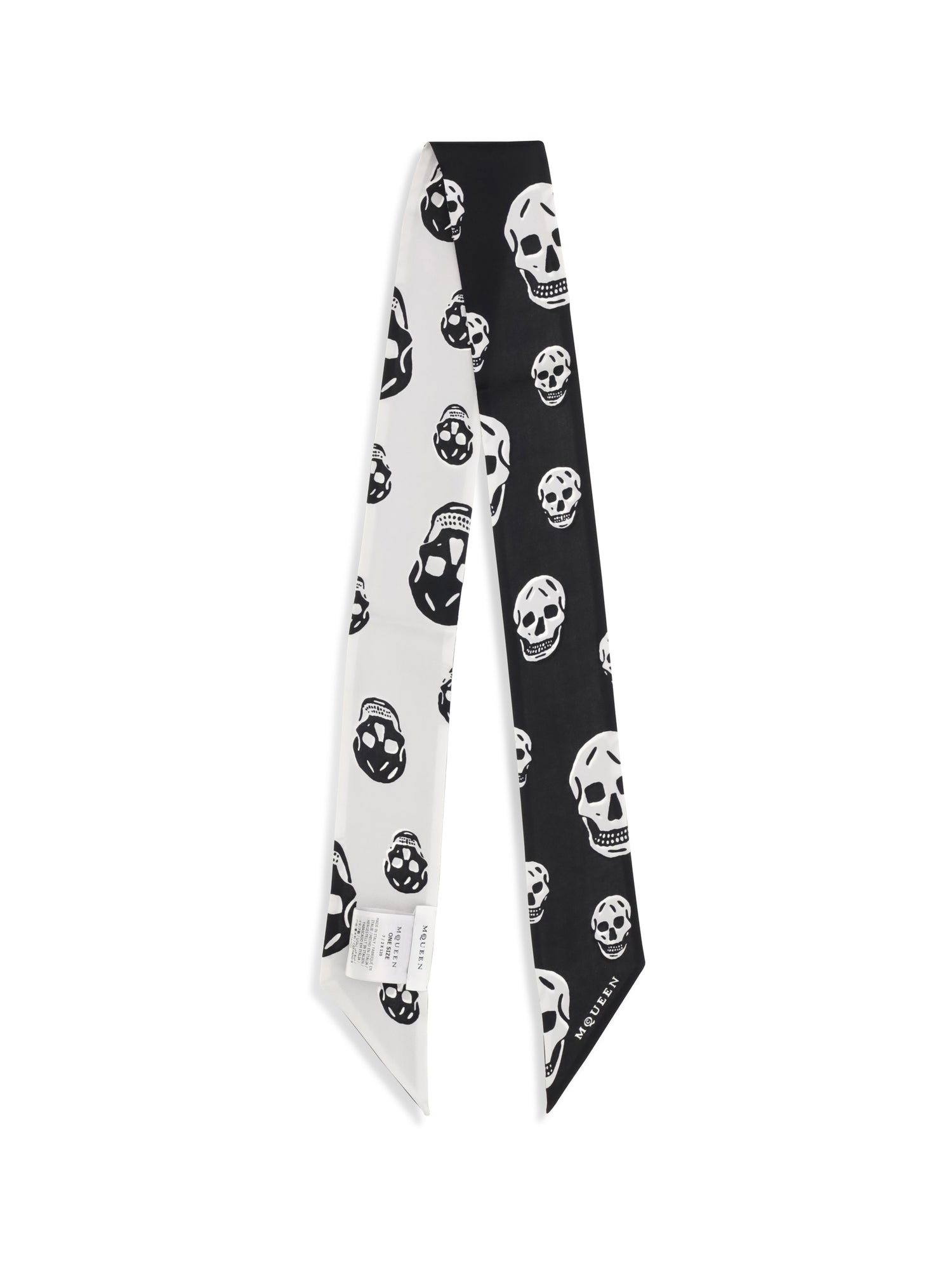 ALEXANDER MCQUEEN OS skull ribbon scarf 