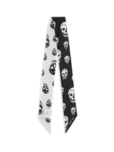 ALEXANDER MCQUEEN OS skull ribbon scarf 