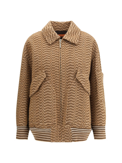 MISSONI M bomber with irregular chevron pattern