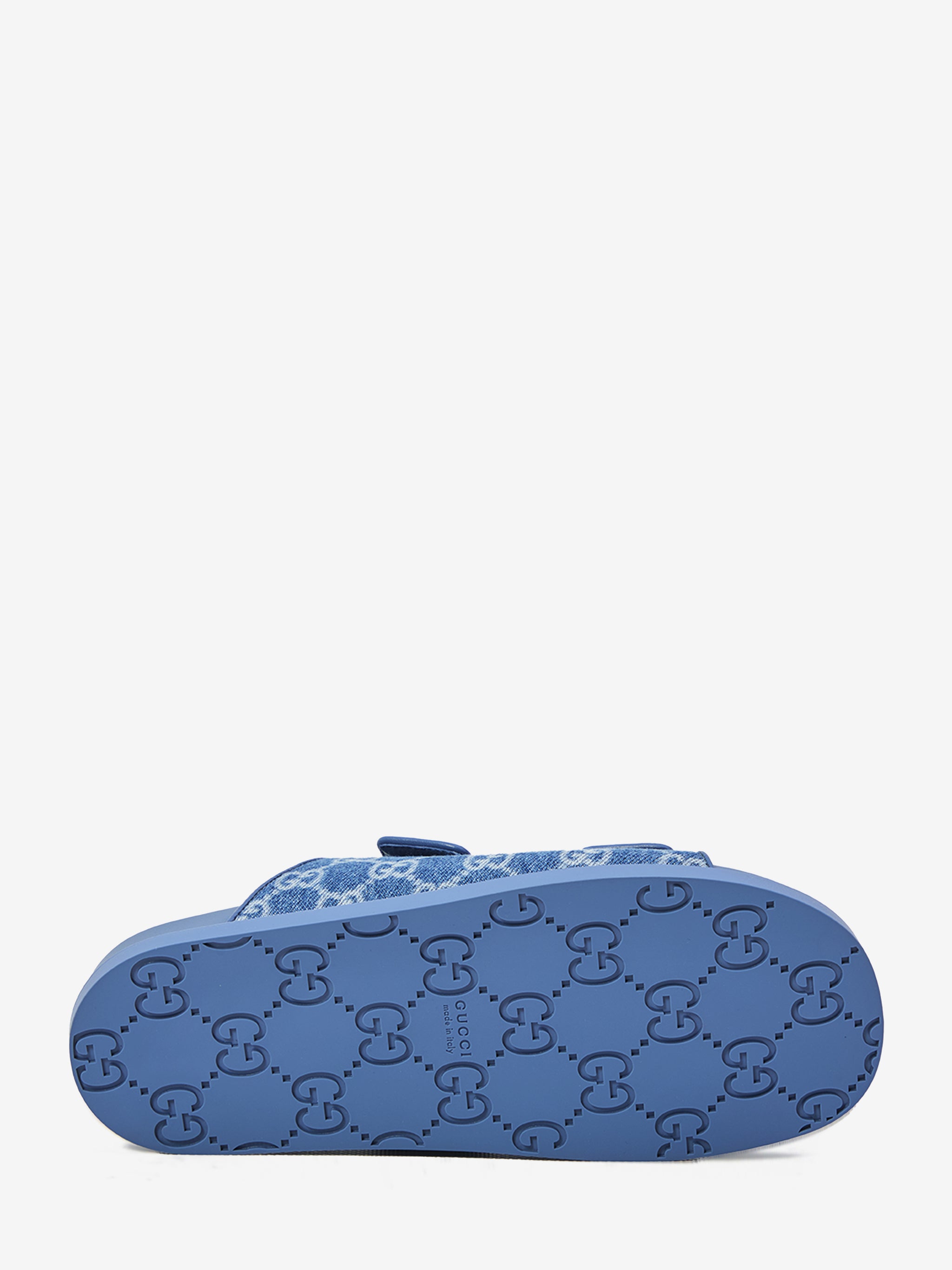 gg denim slide sandals