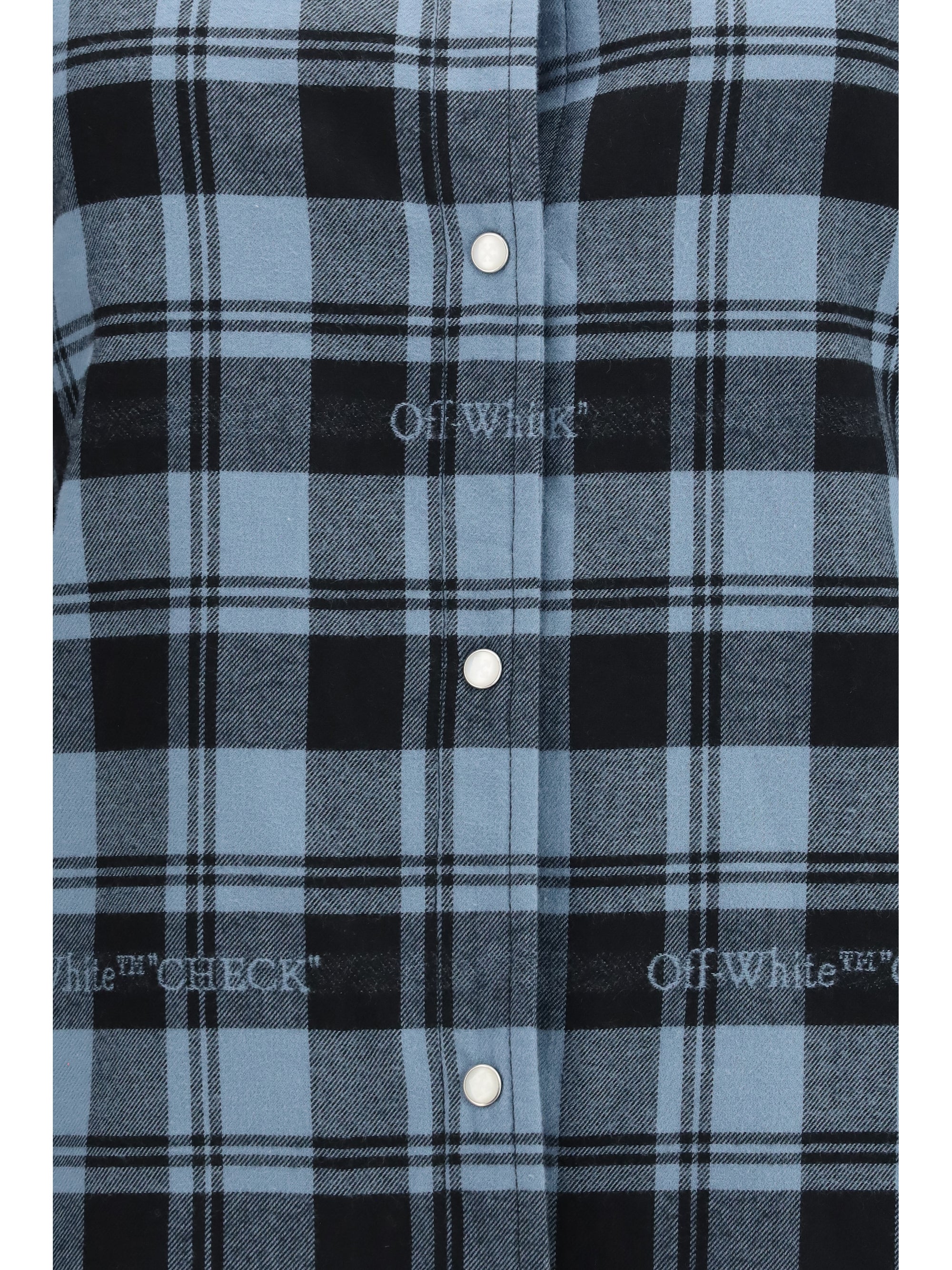 check flannel padded overshirt