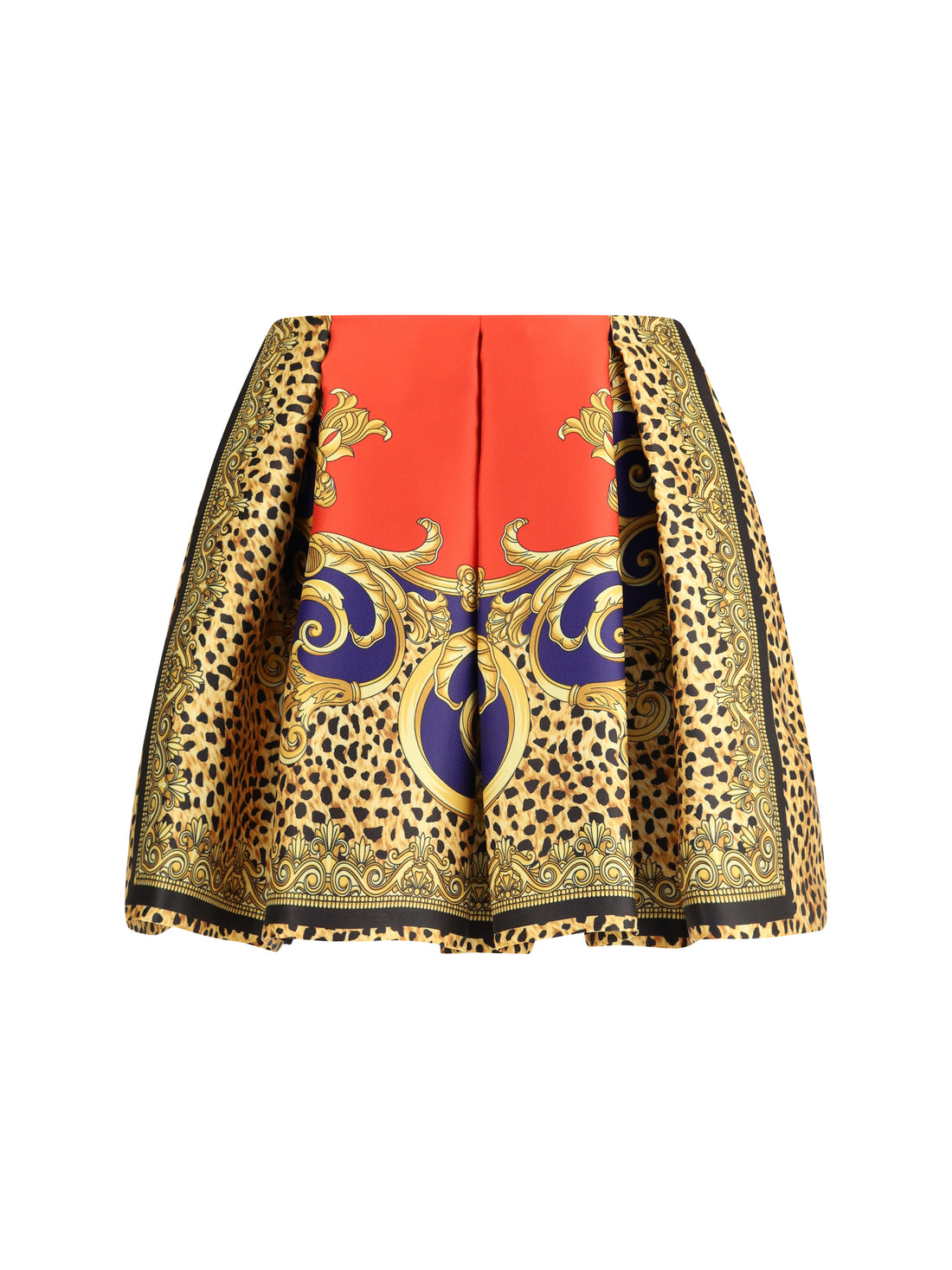 VERSACE 40 silk-blend duchesse mini skirt