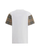 BURBERRY L check archive sleeve t-shirt
