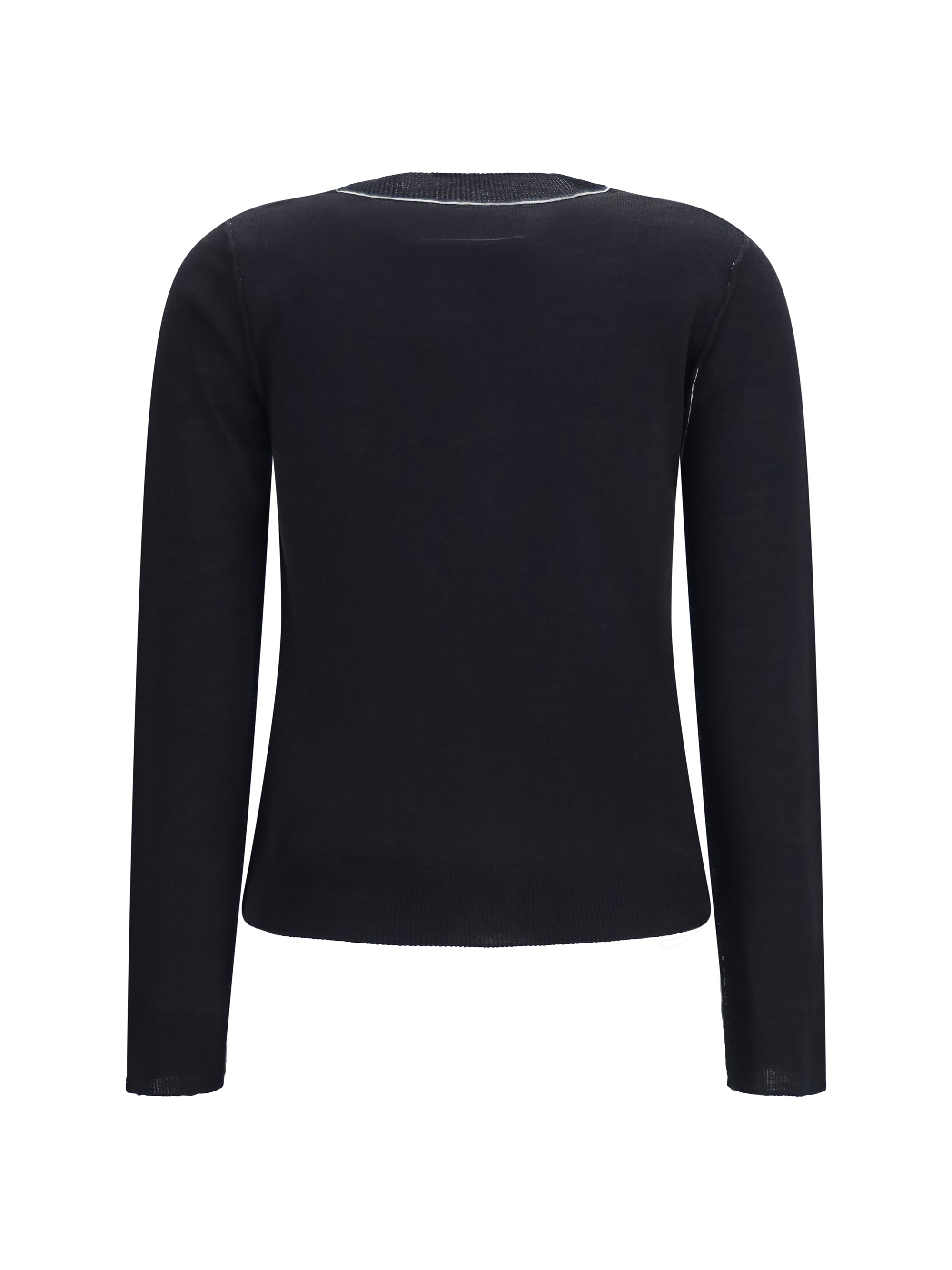 wool-blend t-shirt with contrast details