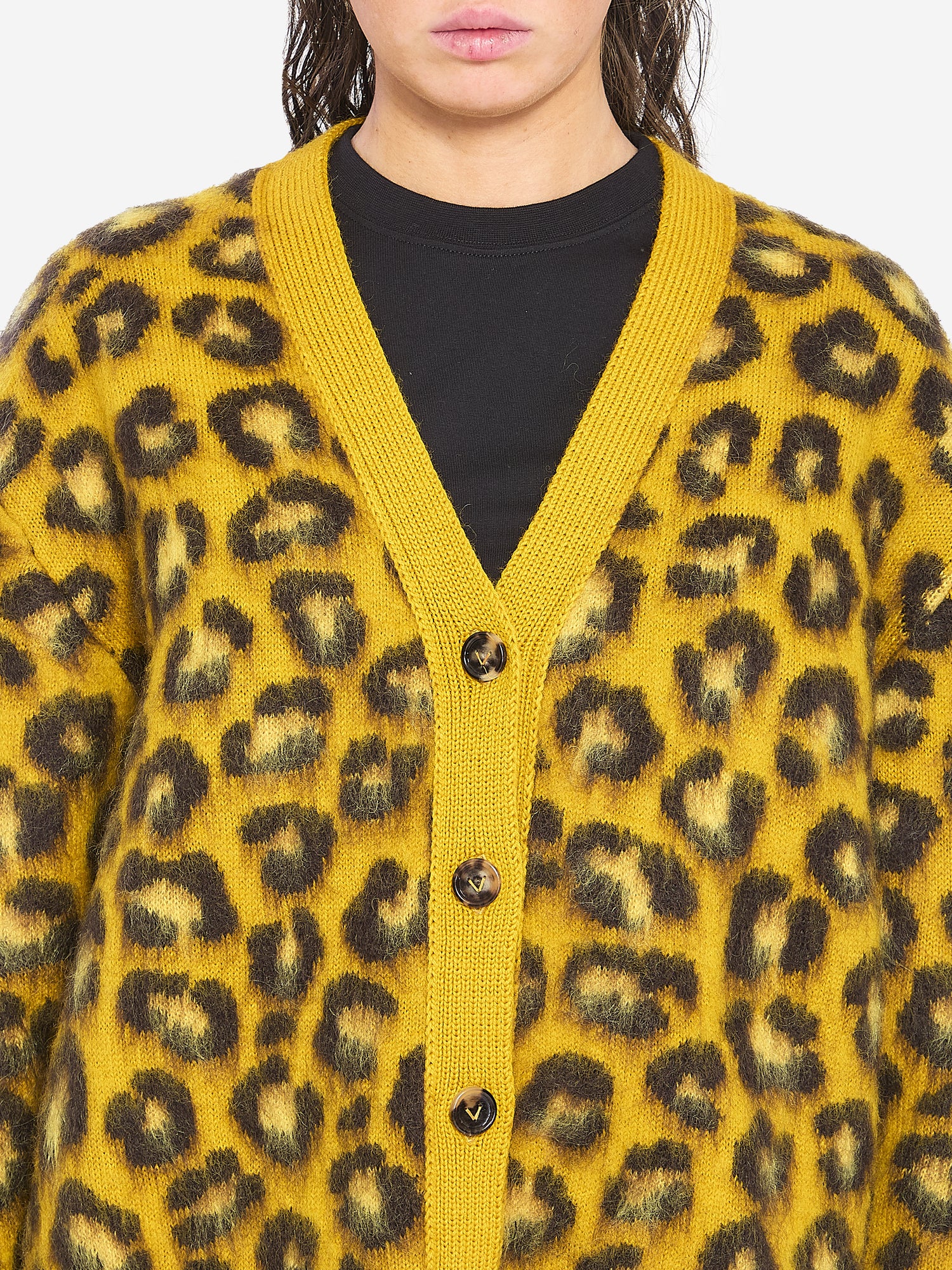 BOTTEGA VENETA M animal pattern cardigan